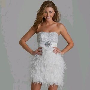 Feather Cocktail Dress
